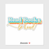 Lees boeken Wees aardig Retro  Sticker (Vel)