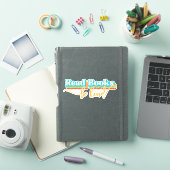 Lees boeken Wees aardig Retro  Sticker (iPad Cover)