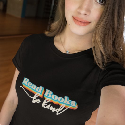 Lees boeken Wees vriendelijk Retro Design T-shirt