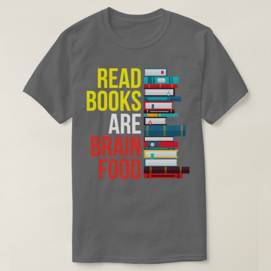 Lees boeken zijn hersenvoer t-shirt (Design voorkant)