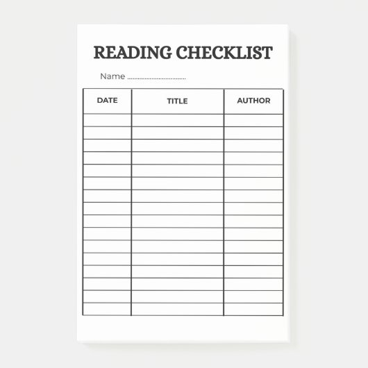 lees checklist post-it® notes (Voorkant)