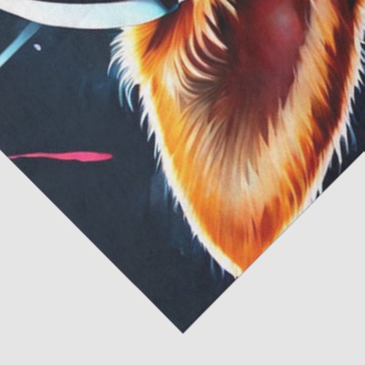 Lees Chihuahua met Beanie & Hoofdtelefoon Decoupag Tissuepapier (Detail)