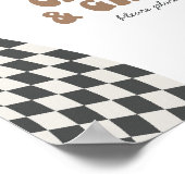 Lees Cool Dude Boy's Geruite Retro Gifts Teken Poster (Hoek)