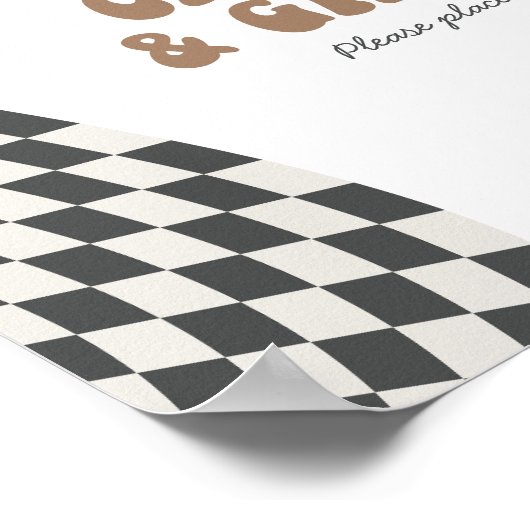 Lees Cool Dude Boy's Geruite Retro Gifts Teken Poster (Hoek)