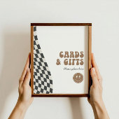 Lees Cool Dude Boy's Geruite Retro Gifts Teken Poster