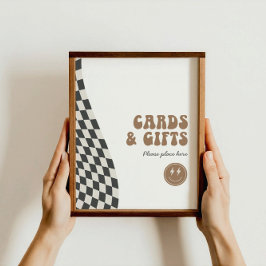 Lees Cool Dude Boy's Geruite Retro Gifts Teken Poster