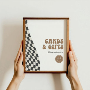Lees Cool Dude Boy's Geruite Retro Gifts Teken Poster