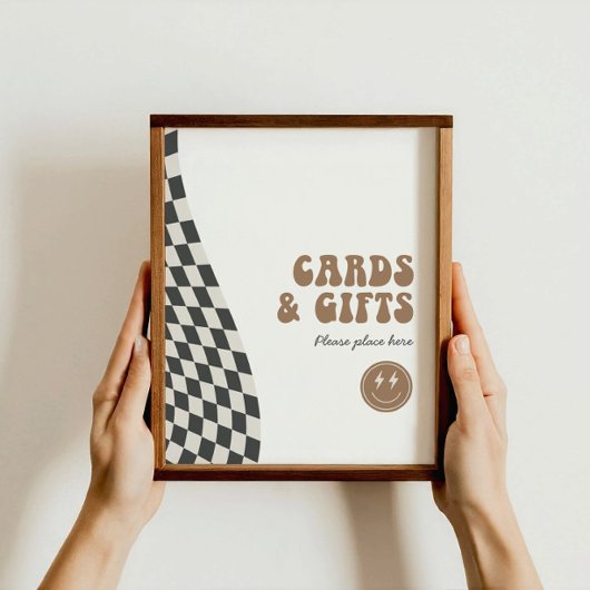 Lees Cool Dude Boy's Geruite Retro Gifts Teken Poster