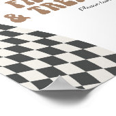 Lees Cool Dude Boy's geruite retro gunstteken Poster (Hoek)