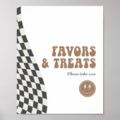 Lees Cool Dude Boy's geruite retro gunstteken Poster (Voorkant)