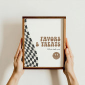 Lees Cool Dude Boy's geruite retro gunstteken Poster