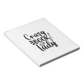 Lees de Art Crazy Book Lady Notitieblok (Schuin)