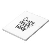 Lees de Art Crazy Book Lady Notitieblok (Linkerzijde)