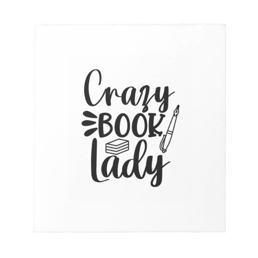 Lees de Art Crazy Book Lady Notitieblok (Voorkant)