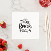 Lees de Art Crazy Book Lady Servet (Insitu)
