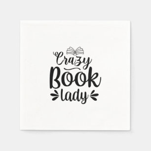 Lees de Art Crazy Book Lady Servet