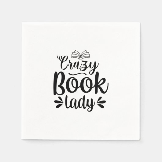 Lees de Art Crazy Book Lady Servet (Voorkant)