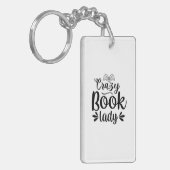 Lees de Art Crazy Book Lady Sleutelhanger (Voorkant Links)