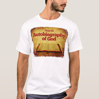 Lees de autobiografie van God T-shirt