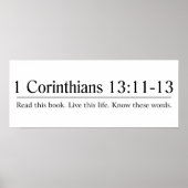 Lees de Bijbel 1 Corinthians 13:11-13 Poster (Voorkant)