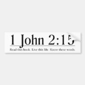 Lees de Bijbel 1 John 2:15 Bumpersticker (Voorkant)