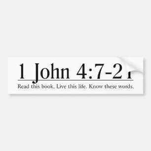 Lees de Bijbel 1 John 4:7-21 Bumpersticker