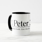 Lees de Bijbel 1 Peter 3:8-9 Mok (Voorkant links)