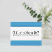 Lees de Bijbel 2 Corinthians 5:7 Briefkaart (Staand voorkant)