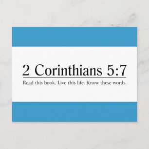 Lees de Bijbel 2 Corinthians 5:7 Briefkaart