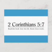 Lees de Bijbel 2 Corinthians 5:7 Briefkaart (Voorkant)