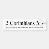 Lees de Bijbel 2 Corinthians 5:7 Bumpersticker (Voorkant)