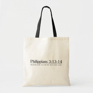 Lees de Bijbel Filippijnen 3:13-14 Tote Bag