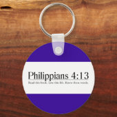Lees de Bijbel Filippijnen 4:13 Sleutelhanger (Voorkant)