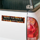 Lees de Bijbel Funny Religieuze Humor Bumpersticker (Op Truck)