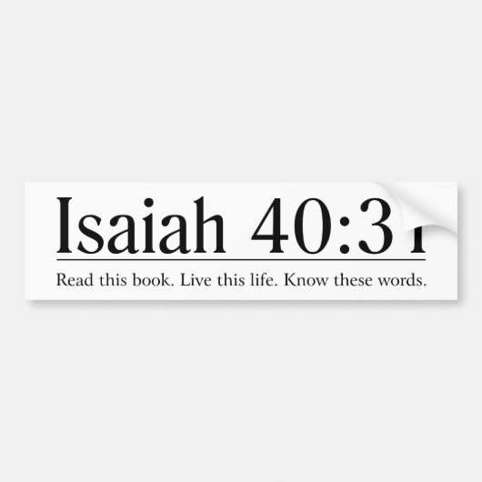 Lees de Bijbel Isaiah 40:31 Bumpersticker (Voorkant)