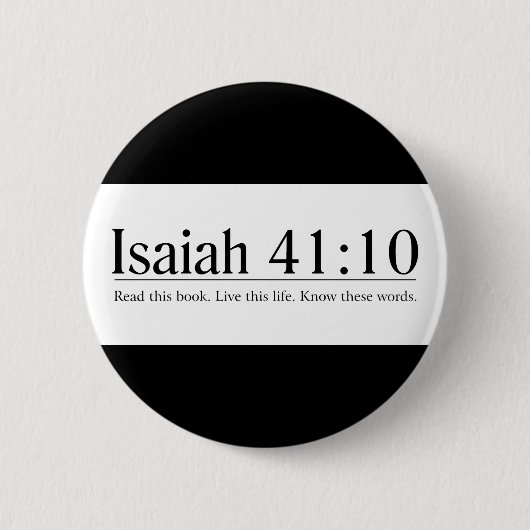 Lees de Bijbel Isaiah 41:10 Ronde Button 5,7 Cm (Voorkant)