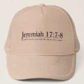 Lees de bijbel Jeremiah 17:7-8 Trucker Pet (Voorkant)