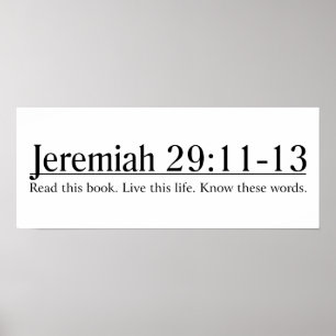 Lees de bijbel Jeremiah 29:11-13 Poster