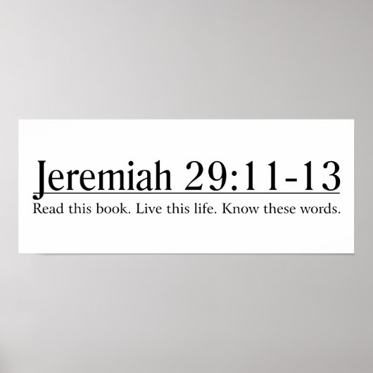 Lees de bijbel Jeremiah 29:11-13 Poster (Voorkant)