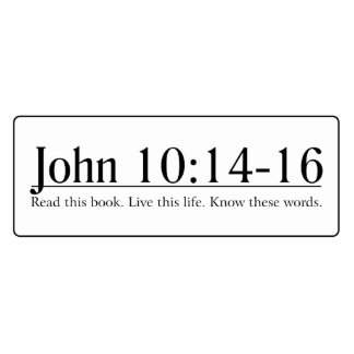 Lees de Bijbel John 10:14-16 Staand Fotobeeldje