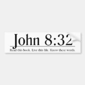 Lees de Bijbel John 8:32 Bumpersticker (Voorkant)