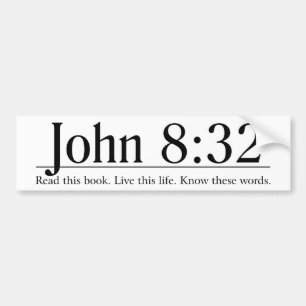 Lees de Bijbel John 8:32 Bumpersticker