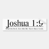Lees de Bijbel Joshua 1:9 Bumpersticker (Voorkant)