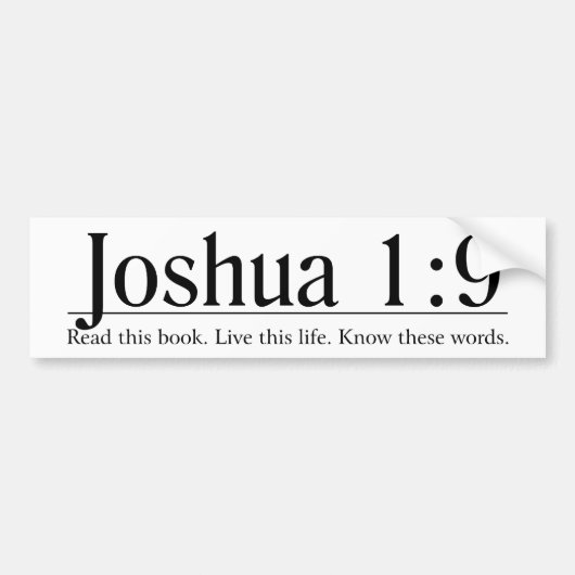 Lees de Bijbel Joshua 1:9 Bumpersticker (Voorkant)