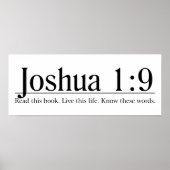 Lees de Bijbel Joshua 1:9 Poster (Voorkant)