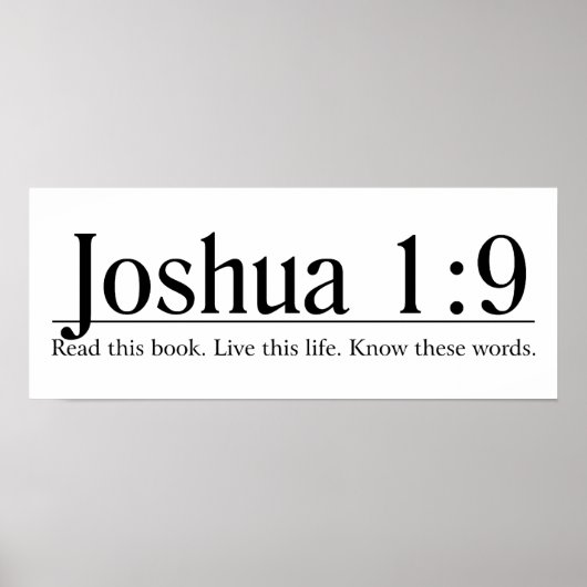 Lees de Bijbel Joshua 1:9 Poster (Voorkant)