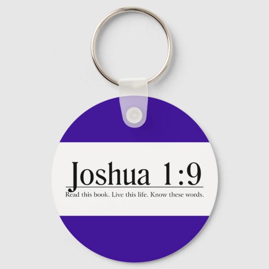 Lees de Bijbel Joshua 1:9 Sleutelhanger (Voorkant)
