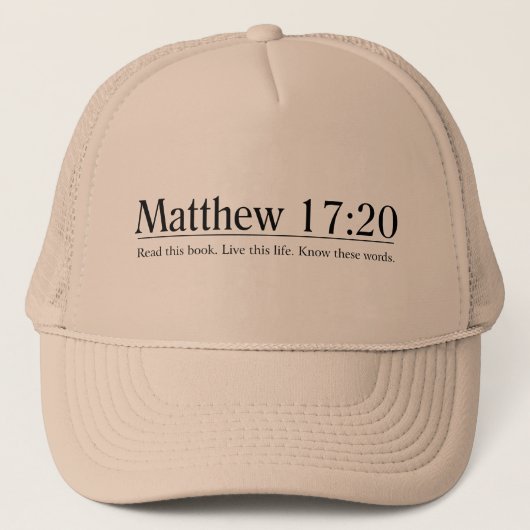 Lees de Bijbel Matthew 17:20 Trucker Pet (Voorkant)
