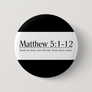 Lees de Bijbel Matthew 5:1-12 Ronde Button 5,7 Cm