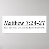 Lees de Bijbel Matthew 7:24-27 Poster (Voorkant)